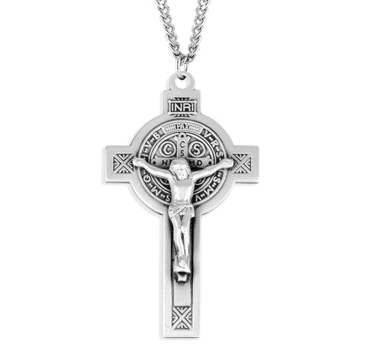 Sterling Silver Fancy Filigree Crucifix