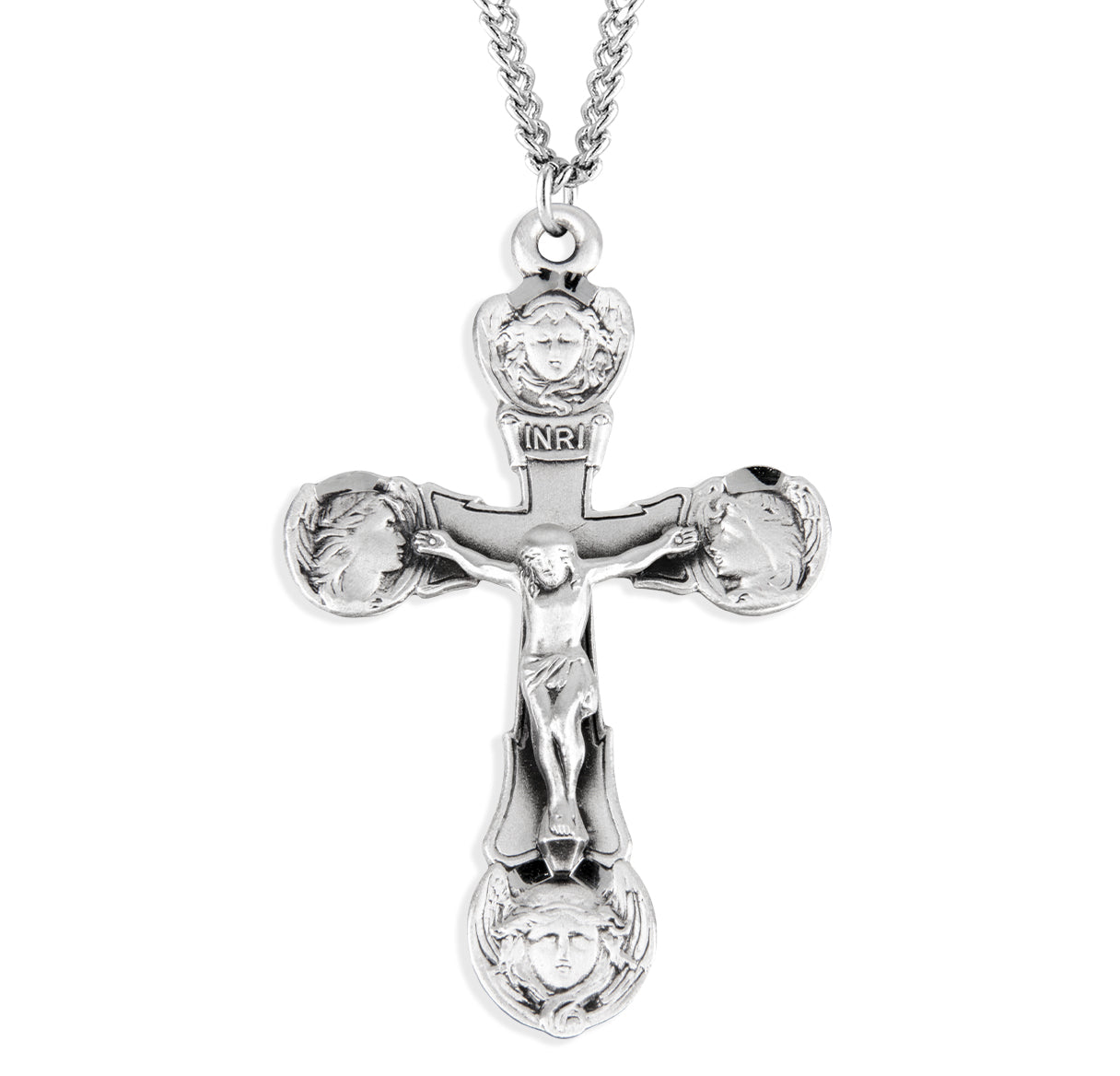 Angels Sterling Silver Crucifix