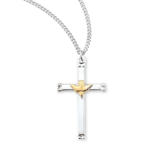 Grape and Wheat Design Sterling Silver Crucifix