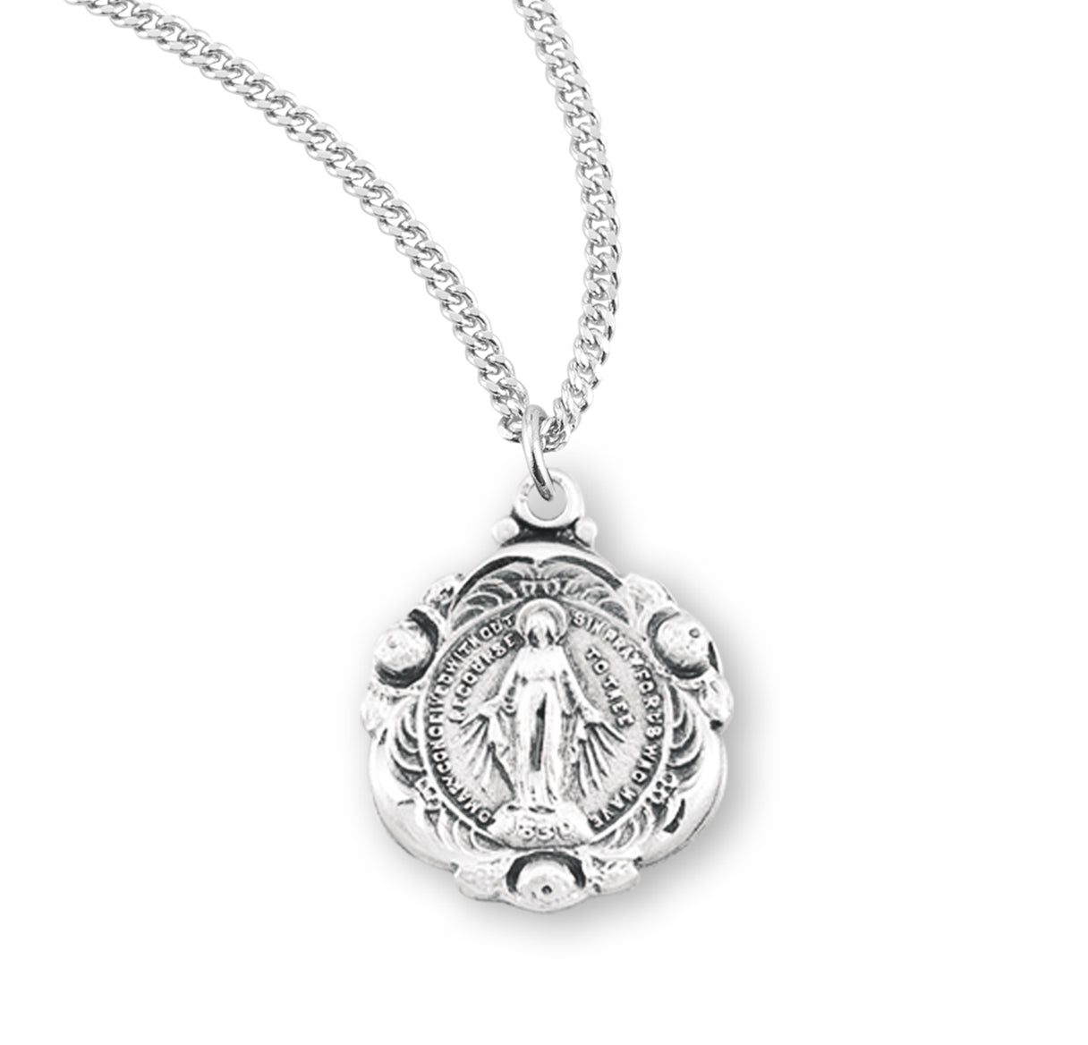 Sterling Silver Oval Miraculous Medal