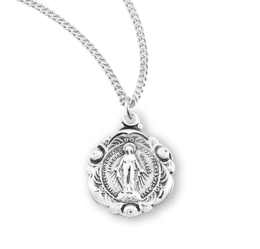 Sterling Silver Oval Miraculous Medal