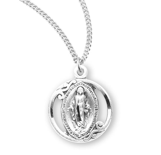 Sterling Silver Oval Miraculous Medal