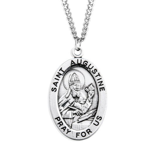 Patron Saint Edward Oval Sterling Silver Medal