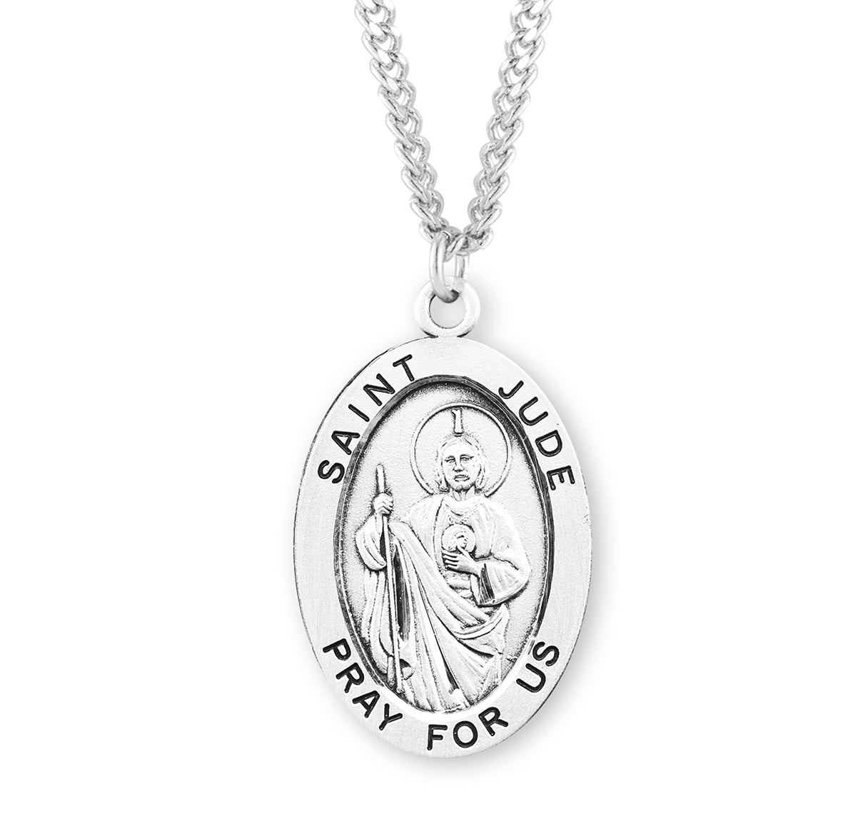 Patron Saint Kevin Oval Sterling Silver Medal