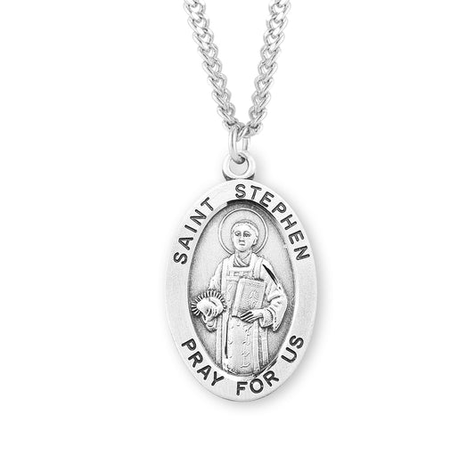 Patron Saint Thomas Aquinas Oval Sterling Silver Medal