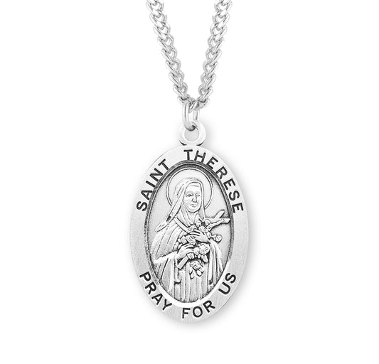 Sterling Silver Profile "Art Deco" Style Miraculous Medal