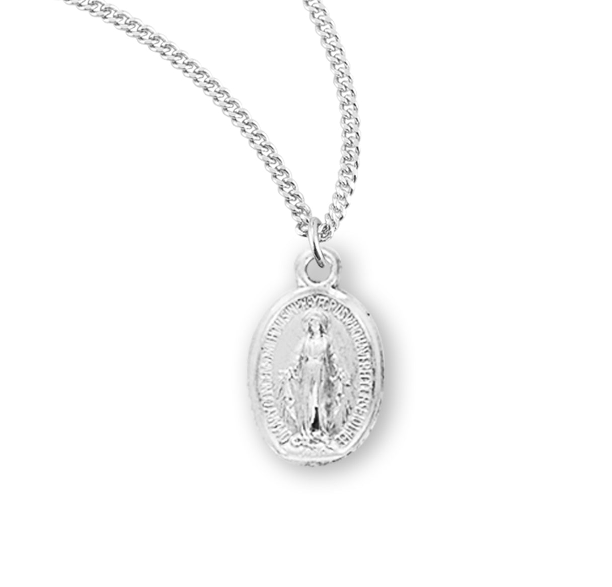 Sterling Silver Oval Miraculous Medal