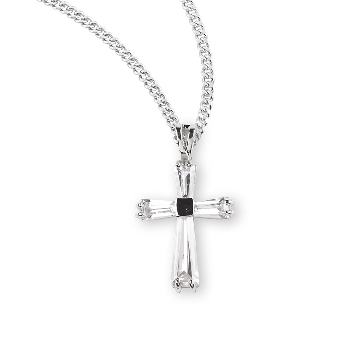 Crystal Cubic Zirconia "CZ" Cross Pendant