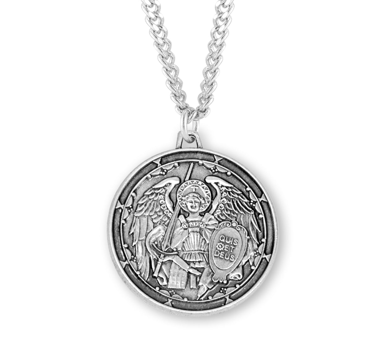 Holy Spirit Round Sterling Silver Medal