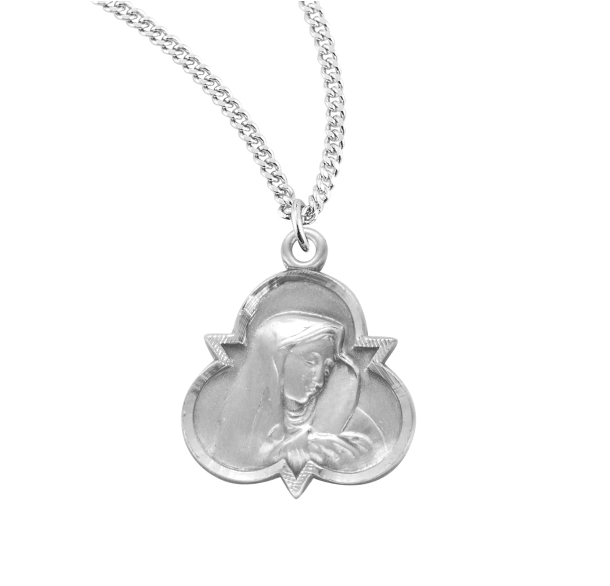Saint Joseph Sterling Silver Trinity Symbol Medal