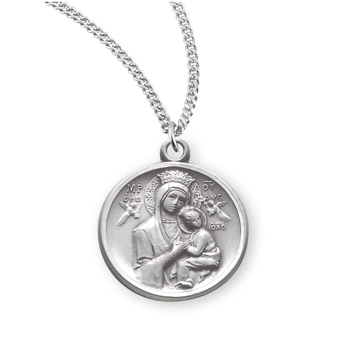 Our Lady of Perpetual Help Round Sterling Silver Medal