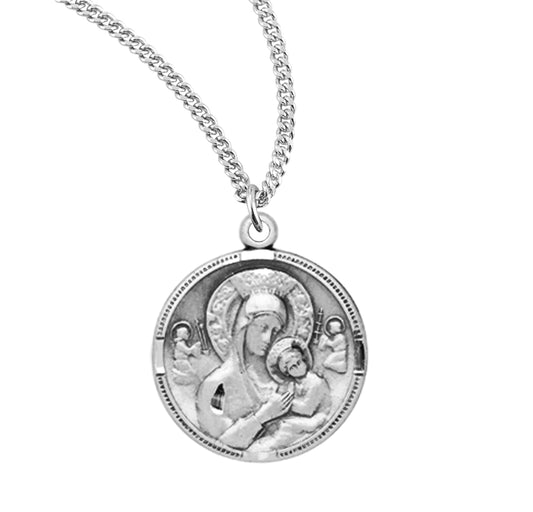 Our Lady of Perpetual Help Round Sterling Silver Medal