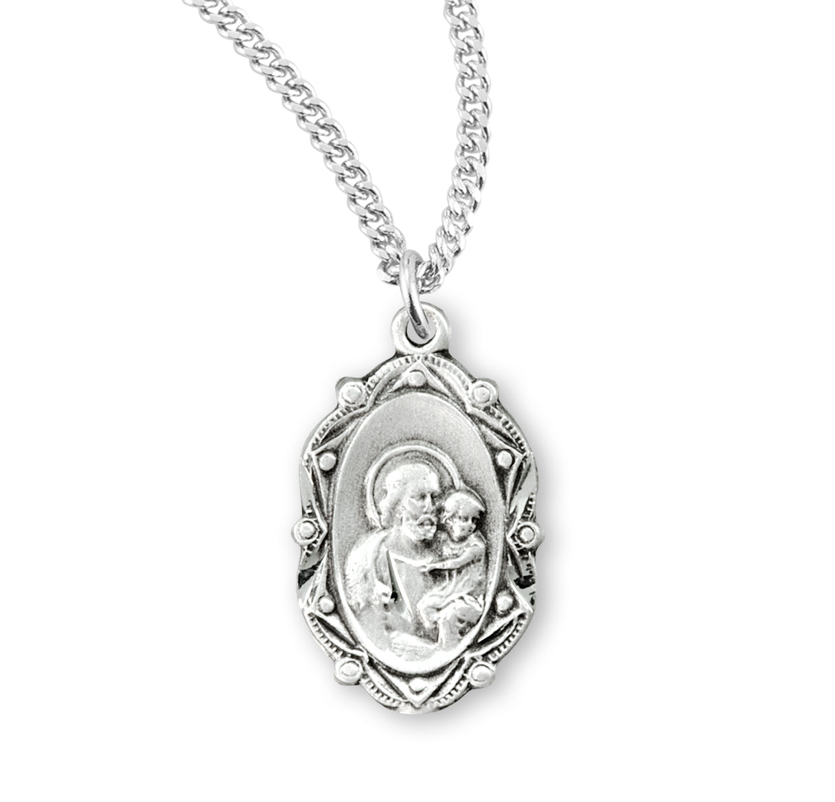 Saint Jude Oval Sterling Silver Medal