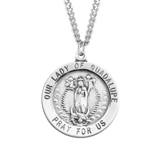 Our Lady of Guadalupe Round Sterling Silver Medal