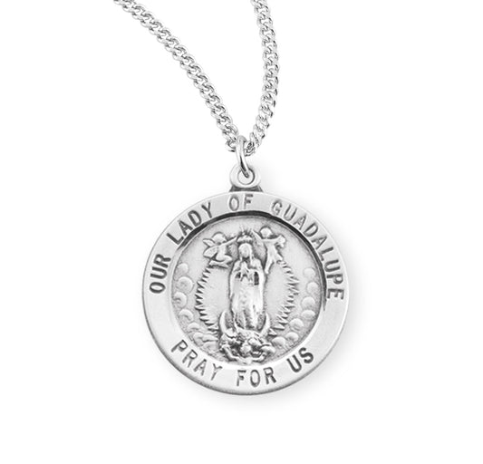 Our Lady of Guadalupe Round Sterling Silver Medal