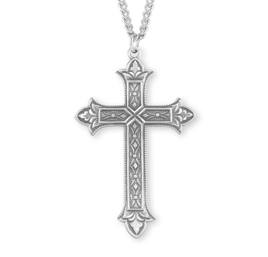 Sterling Silver Detailed Cross