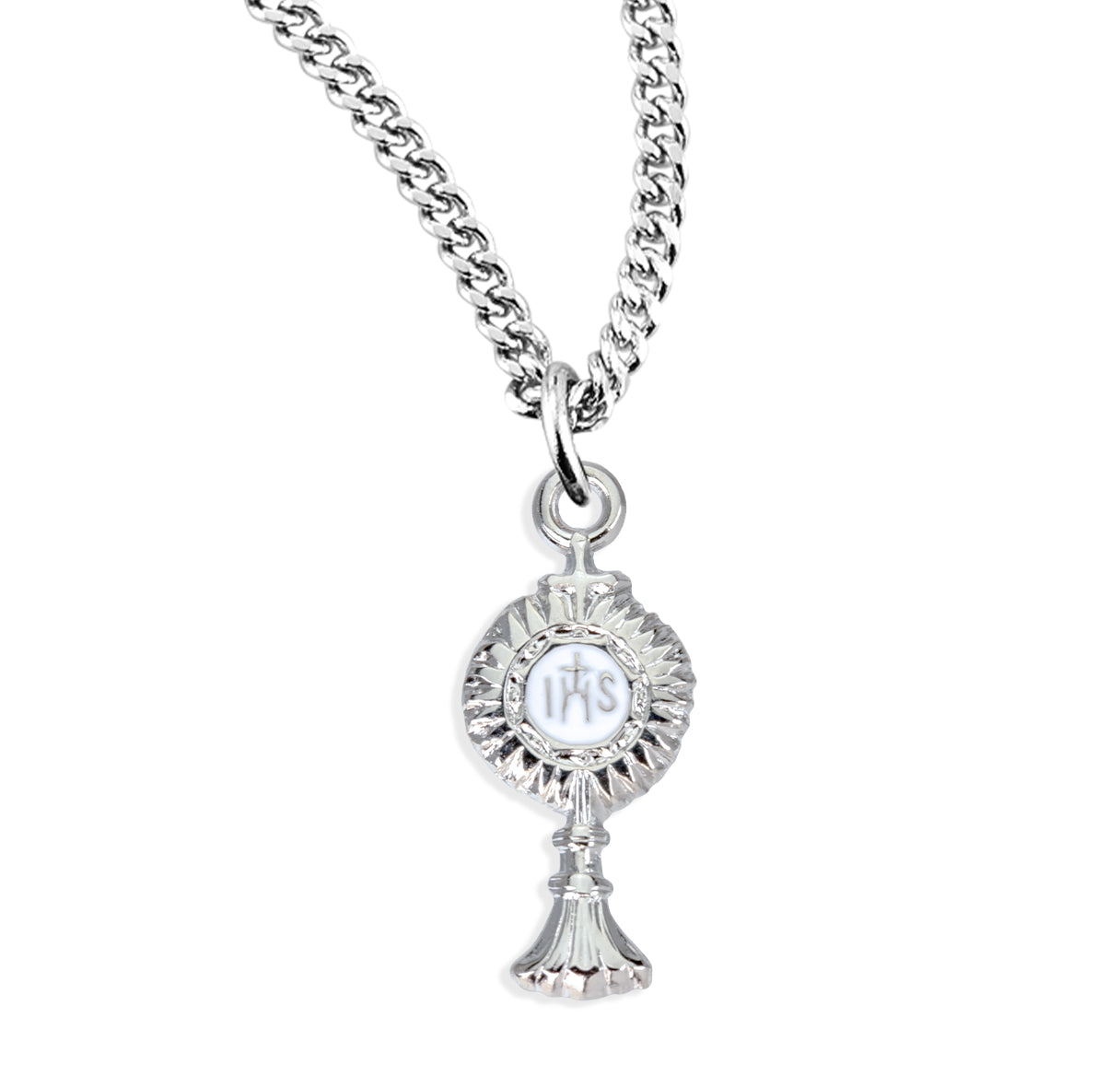 Two-tone Sterling Silver Monstrance Pendant