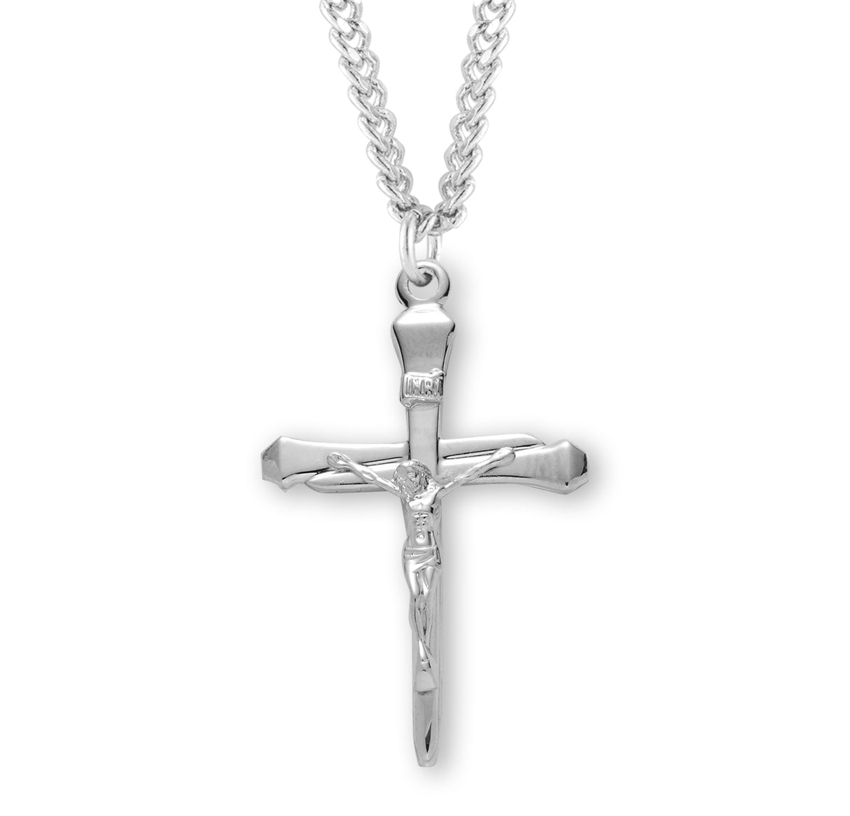 Sunburst Sterling Silver Crucifix