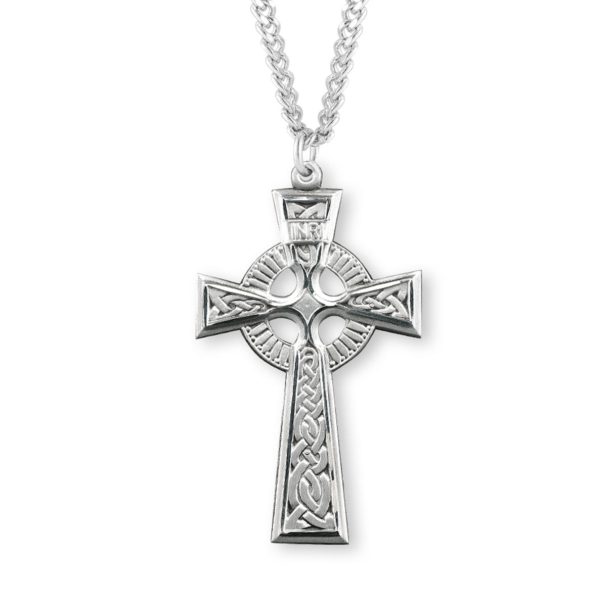 Fancy Engraved Sterling Silver Crucifix