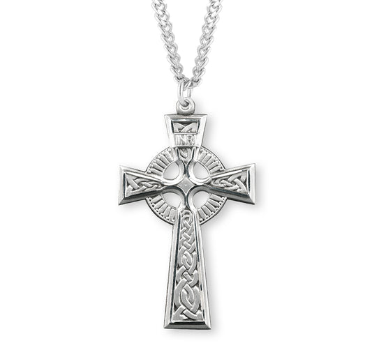 Fancy Engraved Sterling Silver Crucifix