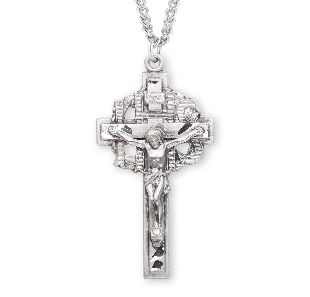 Pierced Sterling Silver Crucifix