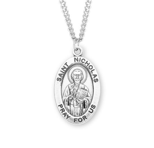 Patron Saint Patrick Oval Sterling Silver Medal