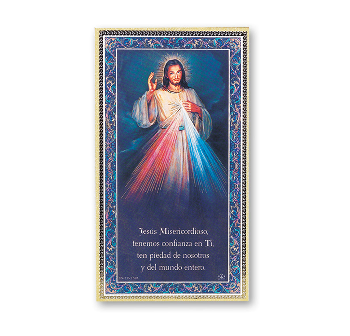 Divine Mercy (Spanish) Gold Foil Wood Plaque