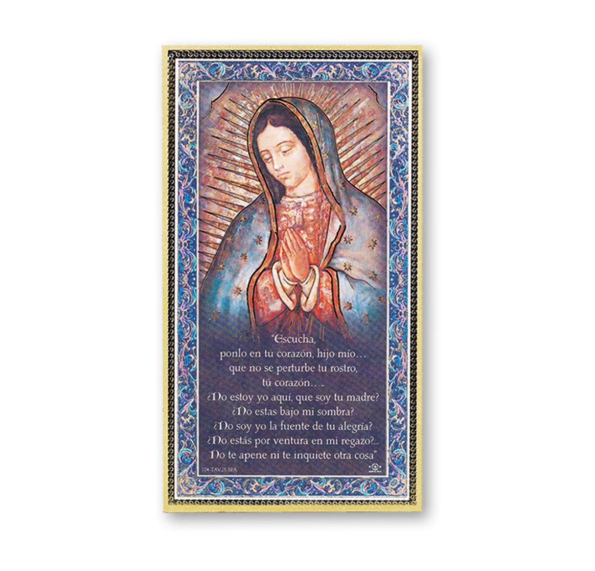 Our Lady of Guadalupe (Spanish) Gold Foil Wood Plaque – The Catholic Shop