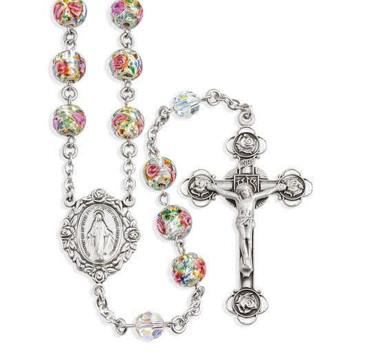 Murano Venetian Glass Round Rosary