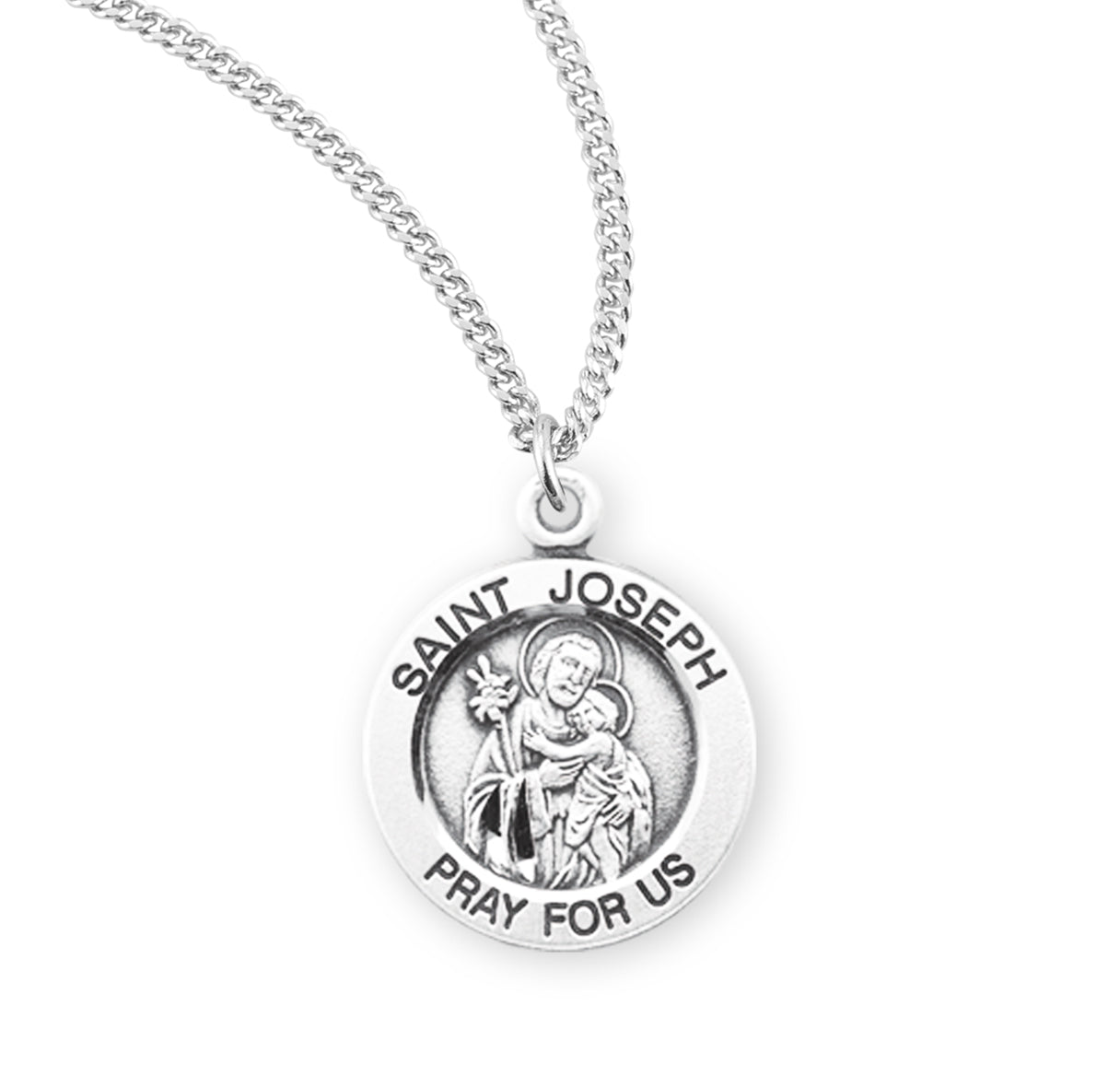Patron Saint Jude Round Sterling Silver Medal – The Catholic Shop