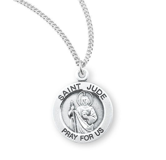 Patron Saint Michael Round Sterling Silver Medal