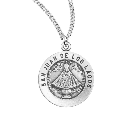 Virgin De San Juan Round Sterling Silver Medal