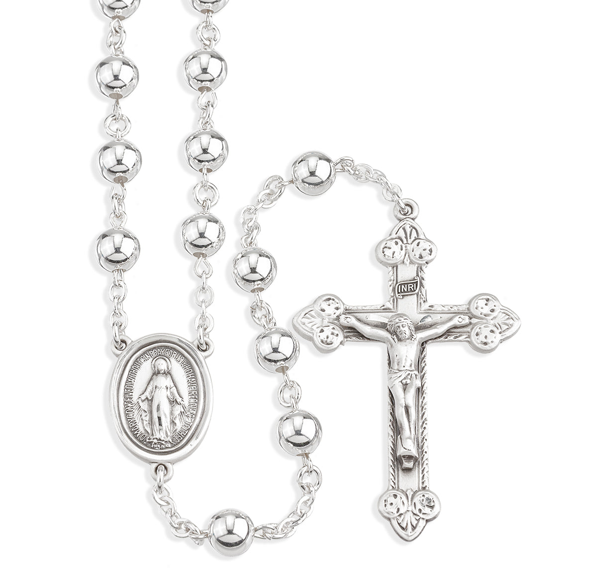 High Polished Sterling Silver Rosary