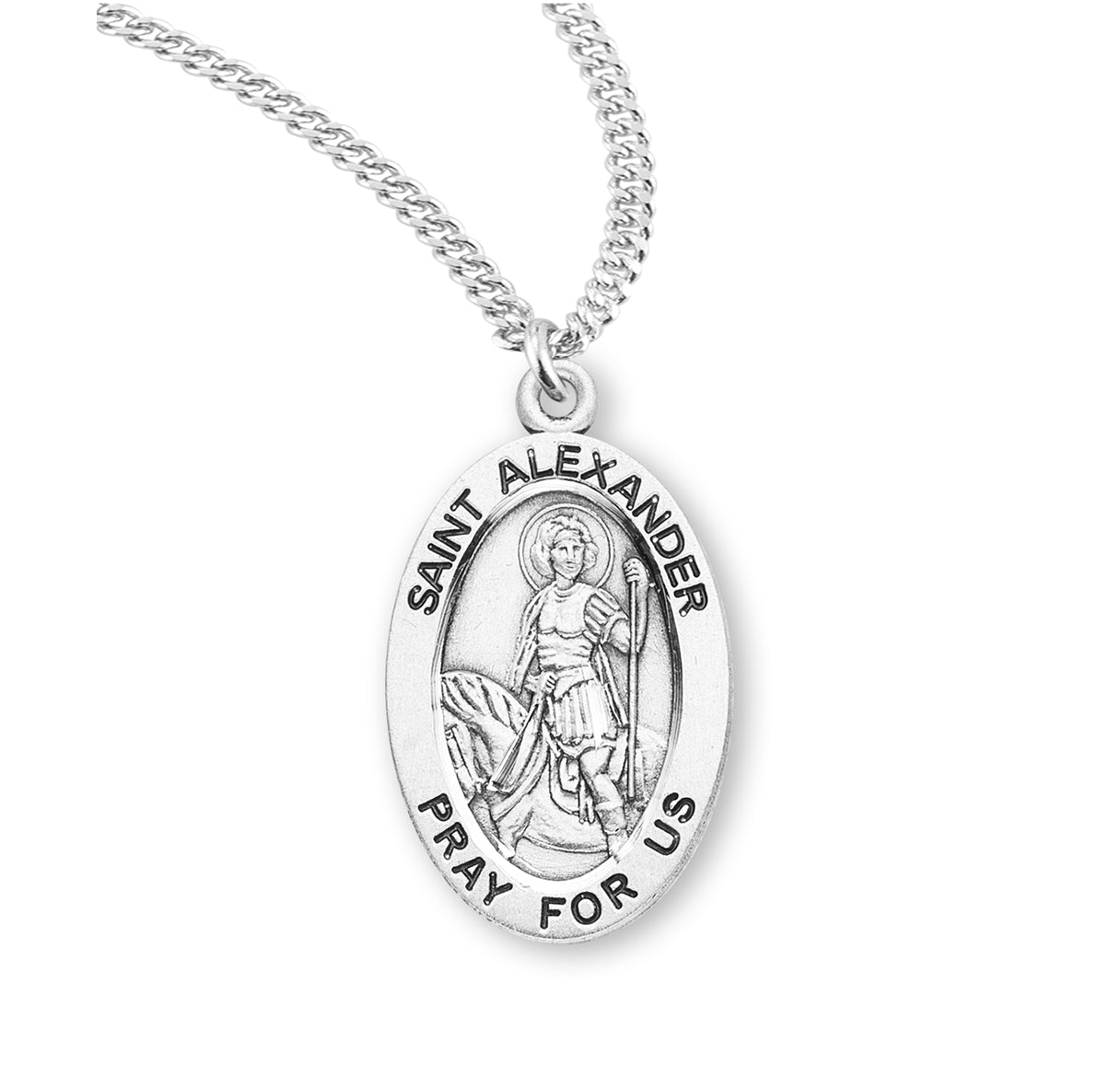 Patron Saint Andrew Oval Sterling Silver Medal