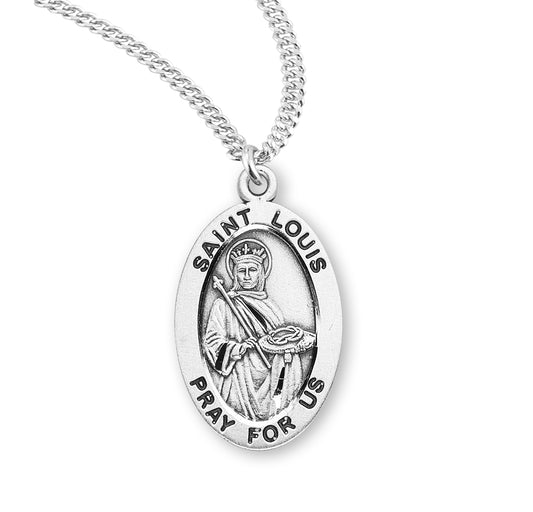 Patron Saint Luke Oval Sterling Silver Medal