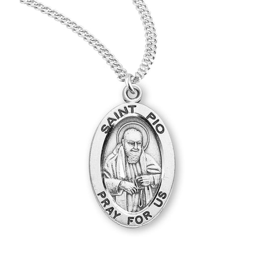 Patron Saint Richard Oval Sterling Silver Medal