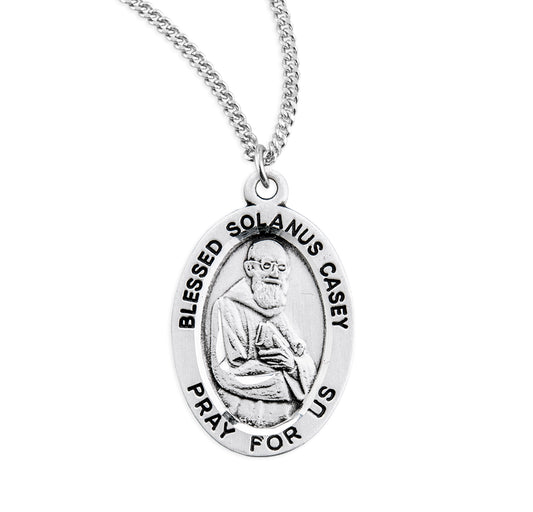 Saint Stephen Oval Sterling Silver Medal