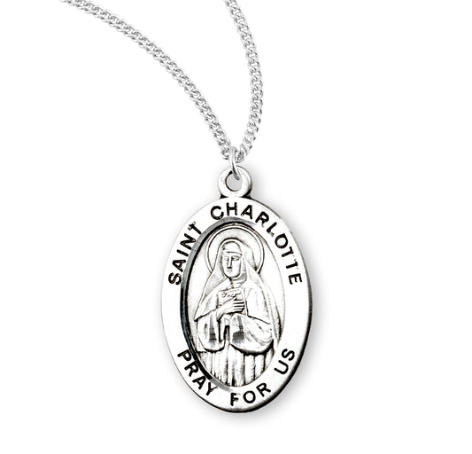 Patron Saint Christina Oval Sterling Silver Medal