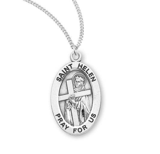 Patron Saint Isabella Oval Sterling Silver Medal