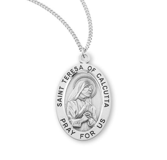 Patron Saint Camillus Round Sterling Silver Medal