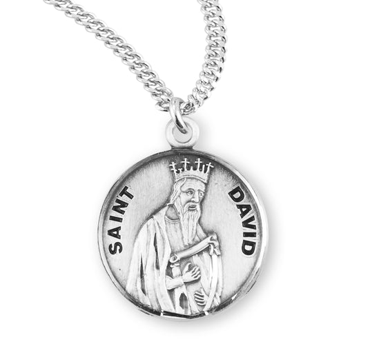 Patron Saint Francis Round Sterling Silver Medal