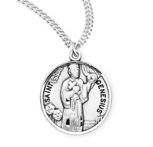 Patron Saint George Round Sterling Silver Medal