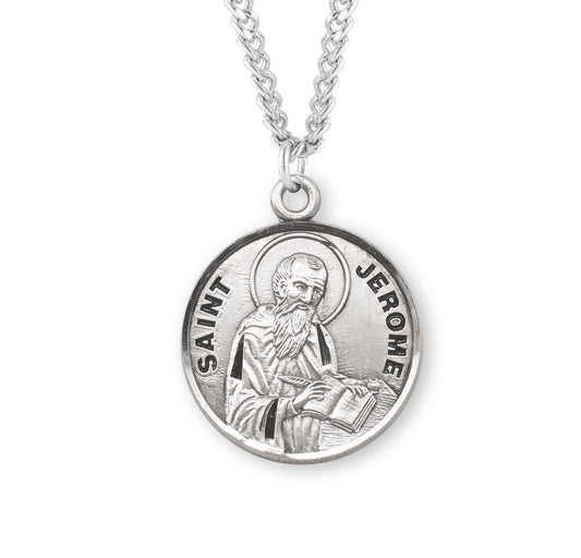 Patron Saint John the Evangelist Round Sterling Silver Medal
