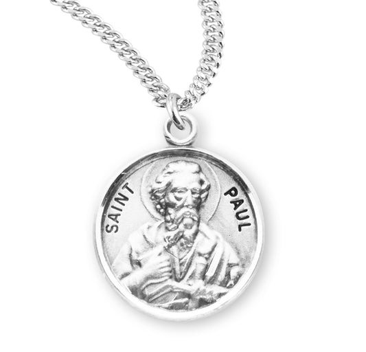 Patron Saint Paul Round Sterling Silver Medal