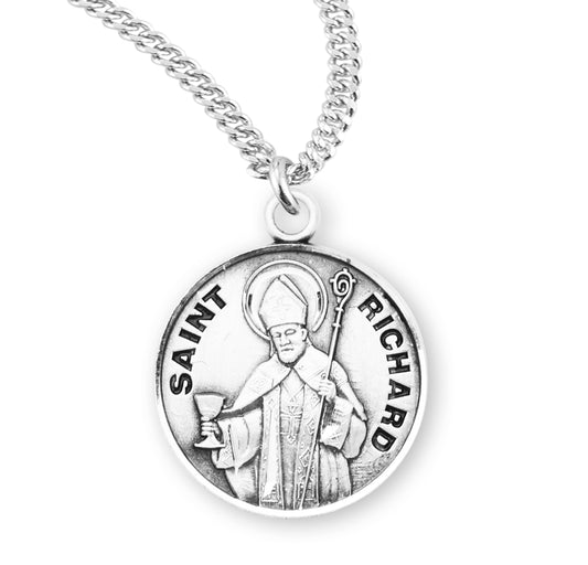 Patron Saint Sebastian Round Sterling Silver Medal