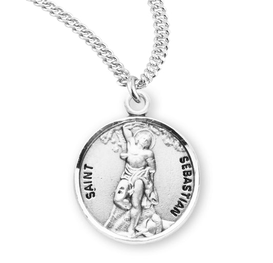 Patron Saint Samuel Round Sterling Silver Medal