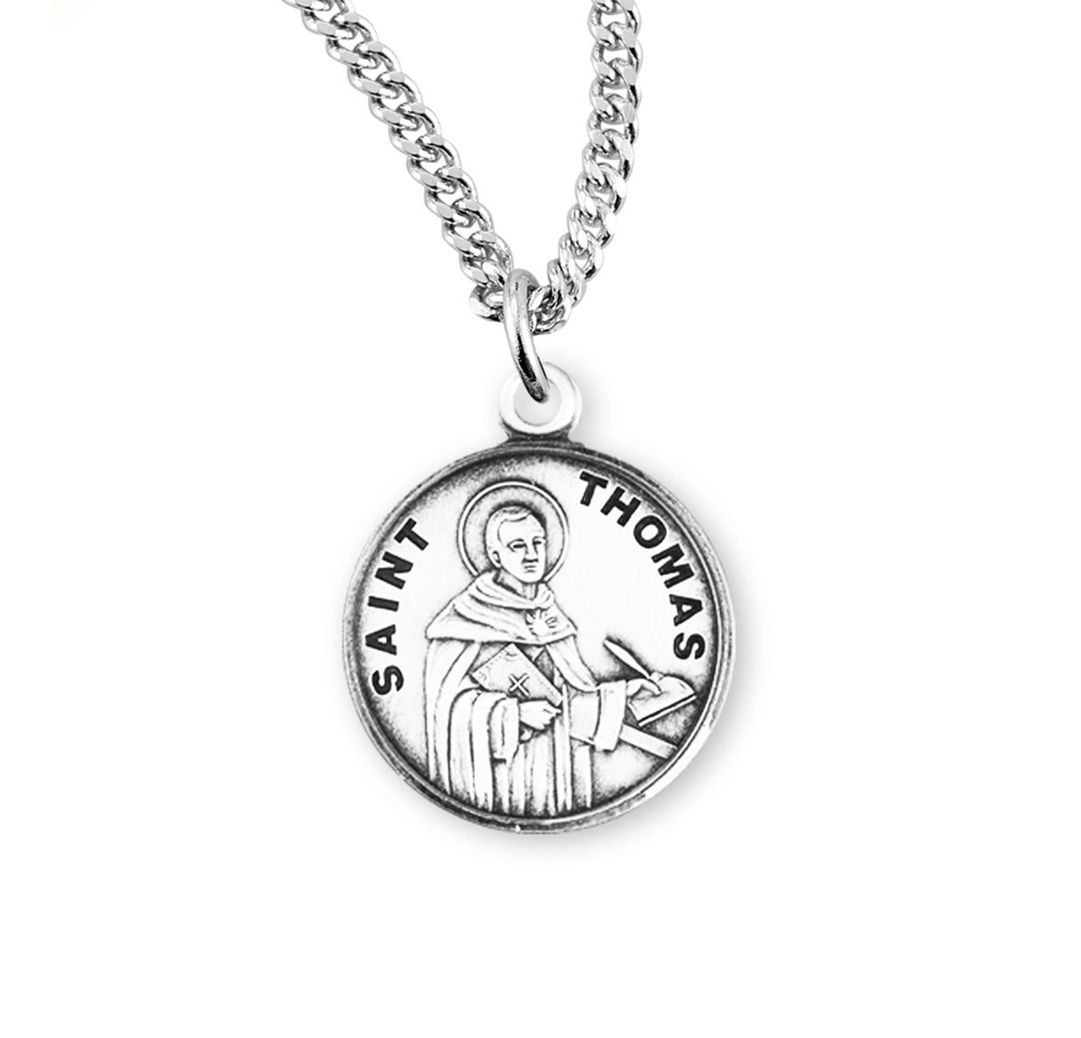 Patron Saint Timothy Round Sterling Silver Medal