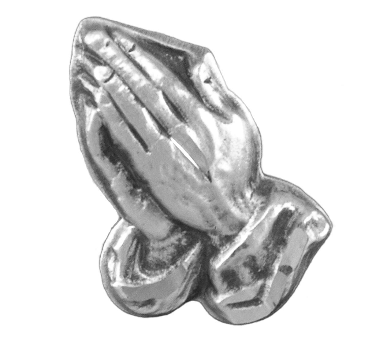 Praying Hands Sterling Silver Lapel Pin