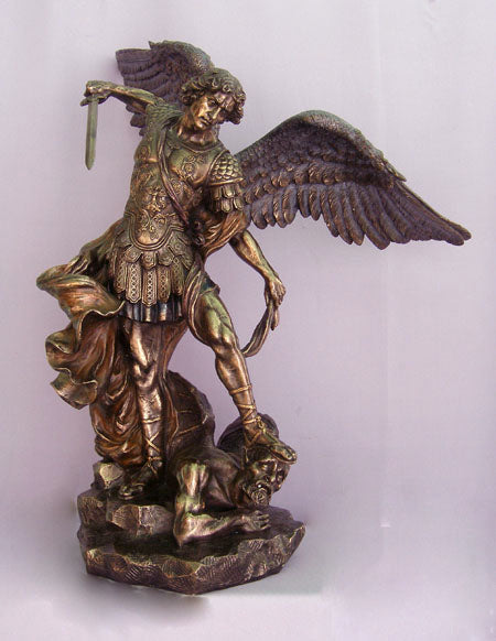 St Michael Statue Cold Cast Bronze 29"