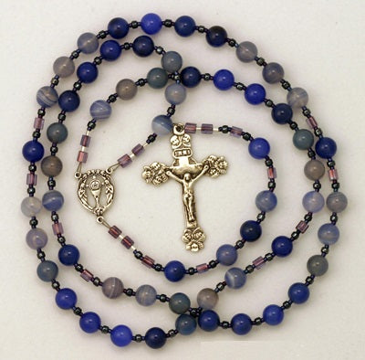 Blue Agate Rosary